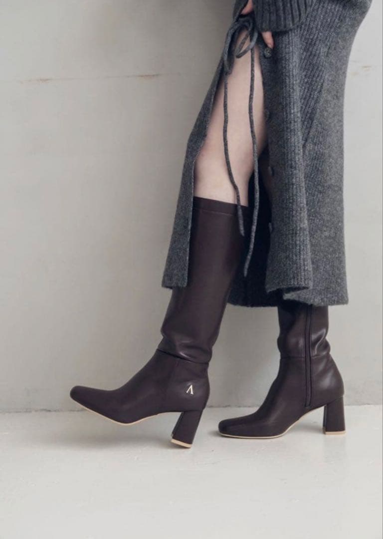 靴 andmary zoe long boots brown 36