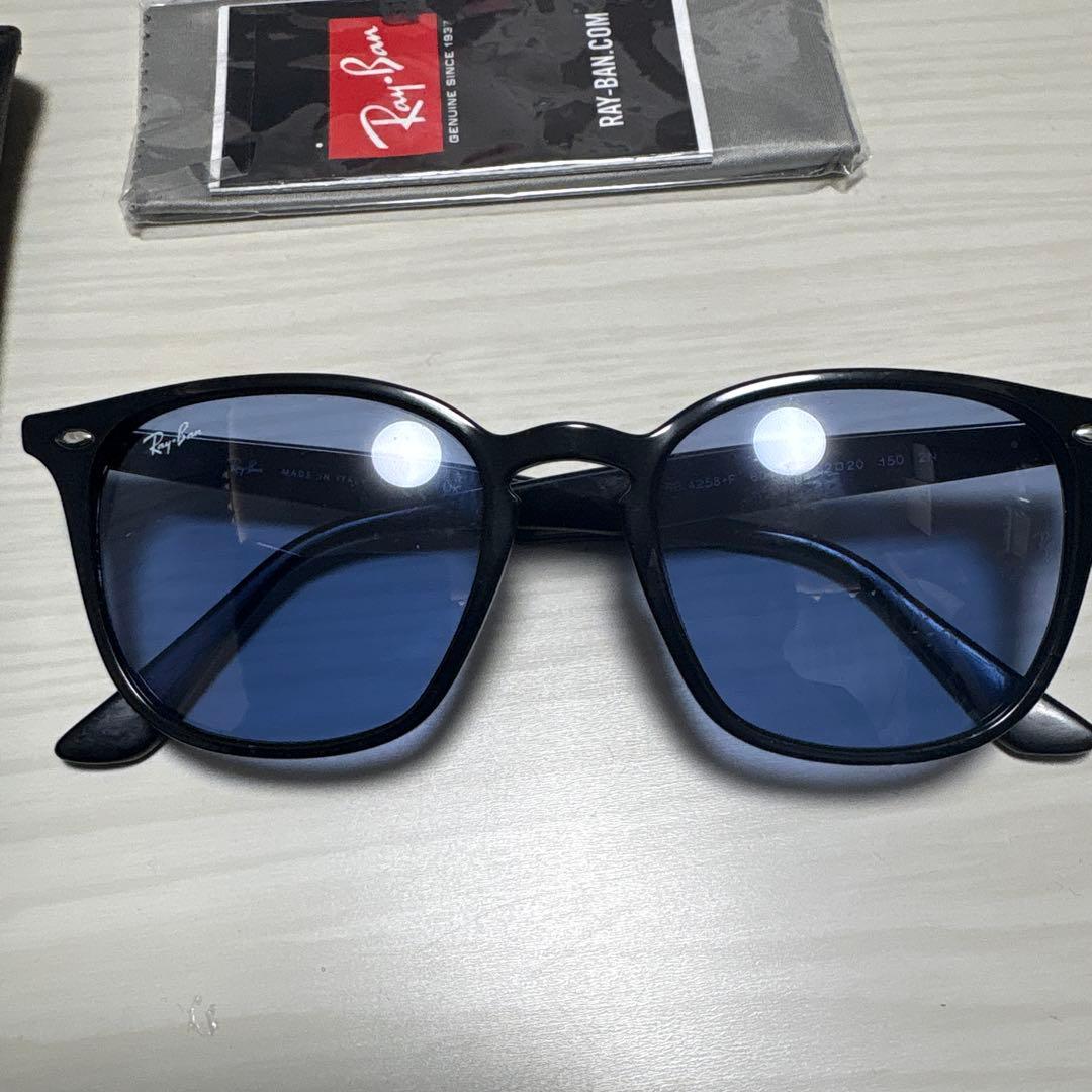 Ray-Ban ブラックフレーム ブルーレンズ サングラス