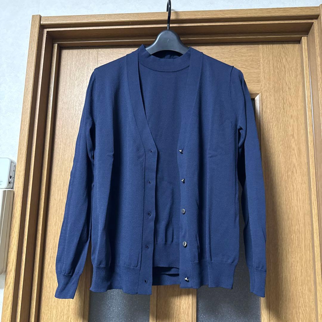 【タグ付き新品】キース　接触冷感アンサンブル　ネイビー