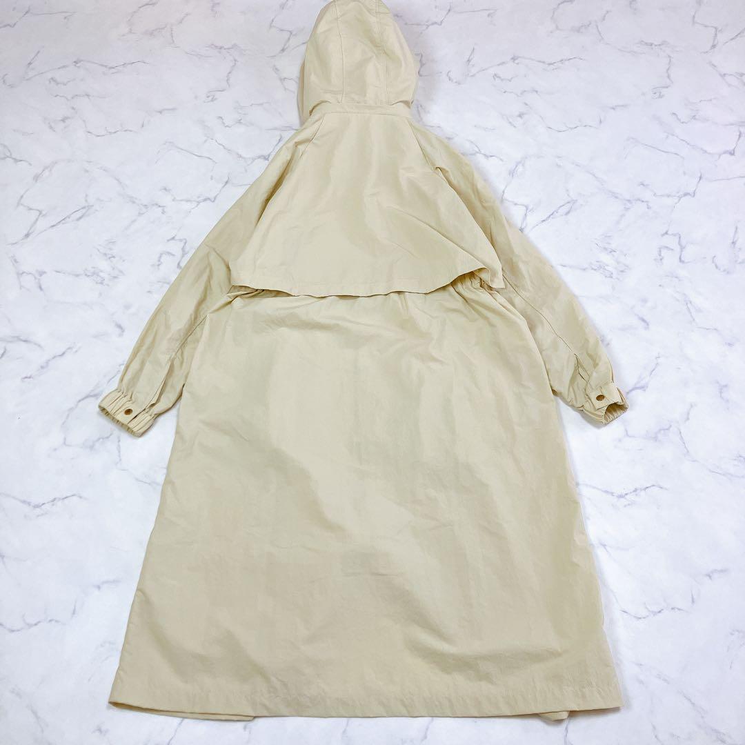 【美品】IENA ナイロンロングコート イエロー 2way 金ボタン