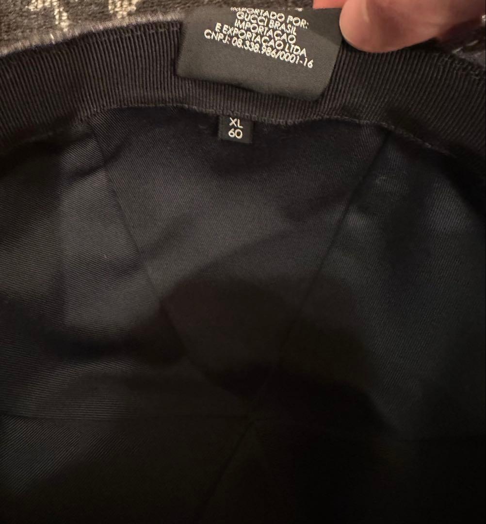 美品　GUCCI グッチ　グレー GGロゴ ベースボールキャップ　XL