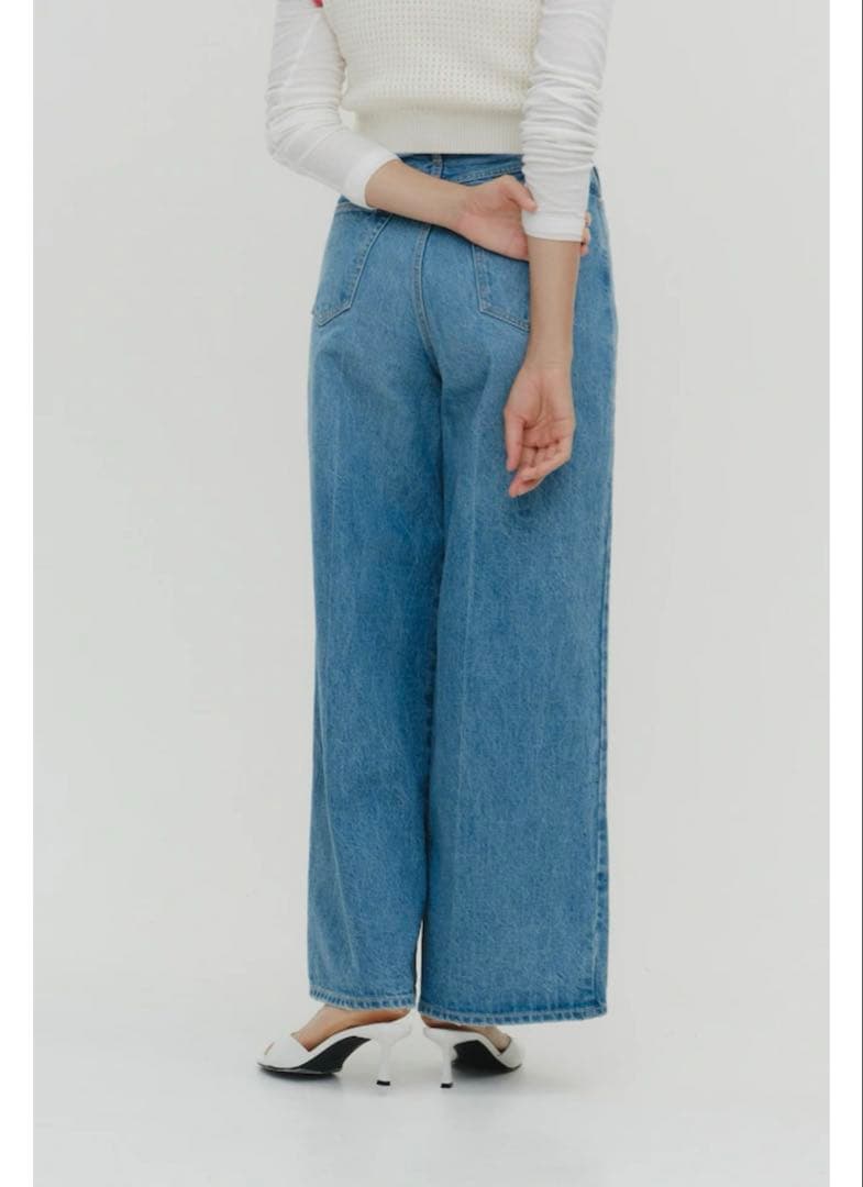 【タグ付き新品】yori ヨリ Janeワイドデニム ブルー 40