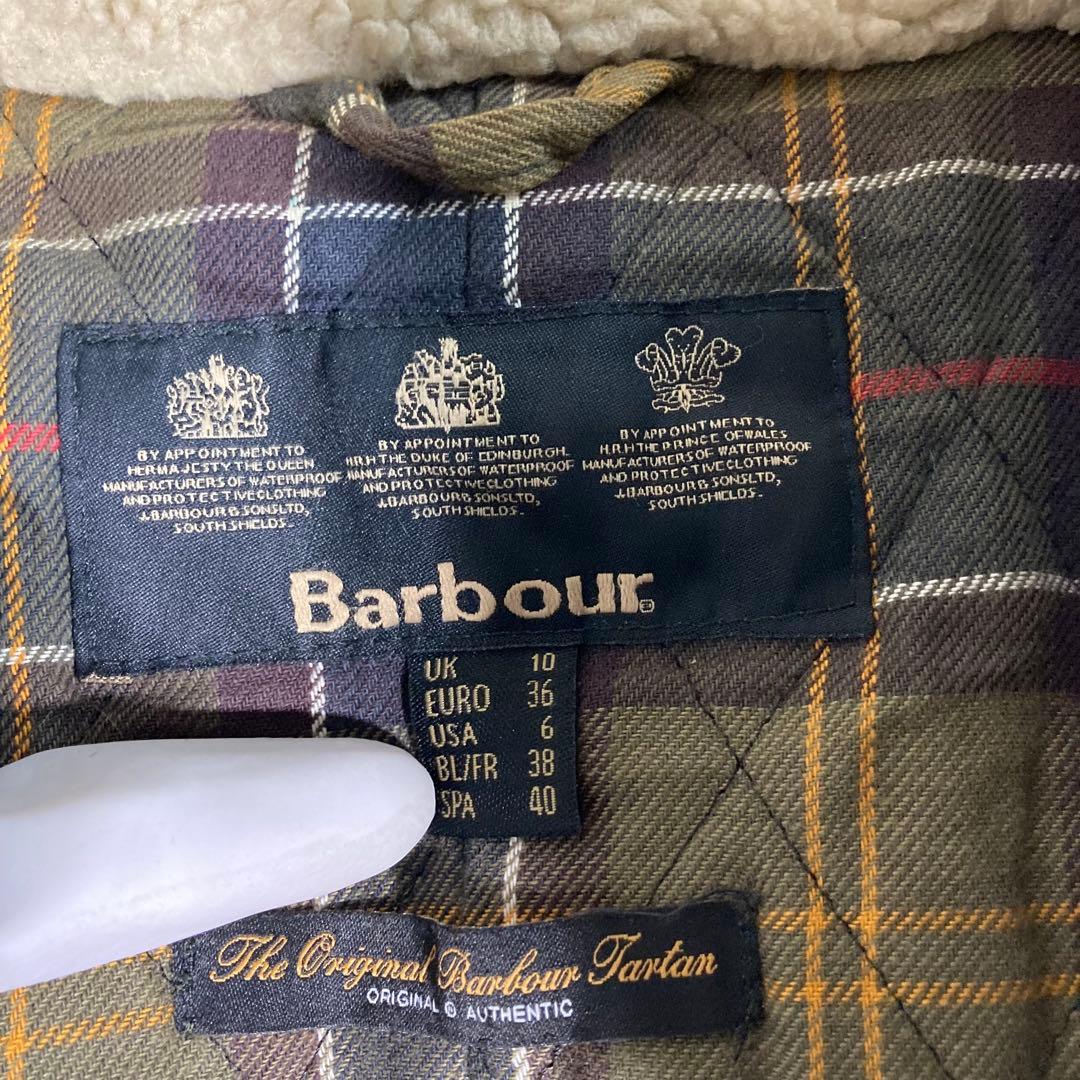 【人気】Barbour バブアー オイルドジャケット　モッズコート　茶ファー