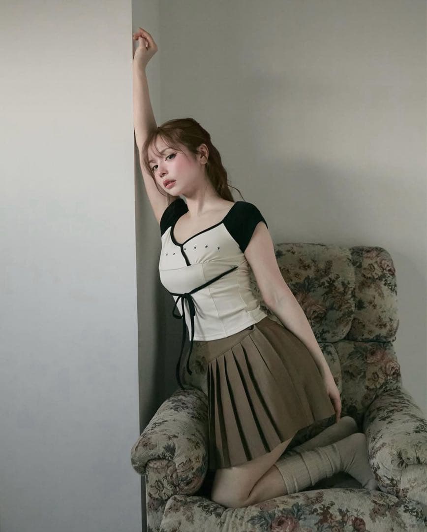トップス andmary Alma cachecoeur tops beige