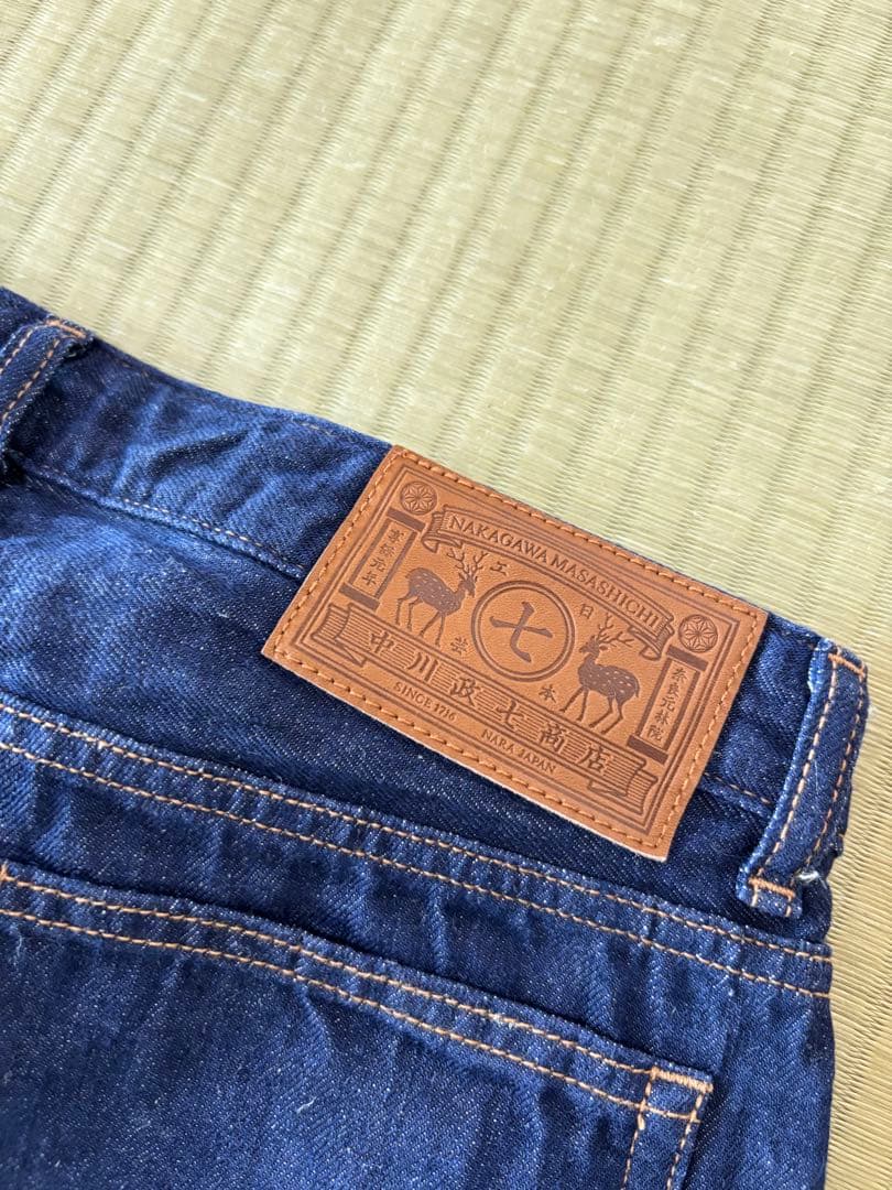 【今期品】中川政七商店　麻のデニムパンツ　　M インディゴ