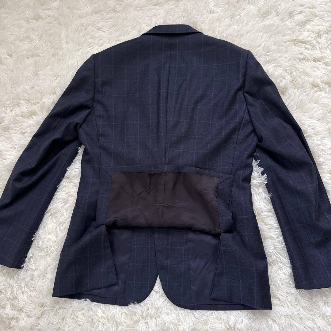 Paul Smith × Loro Piana濃紺チェック　ジャケットジレM