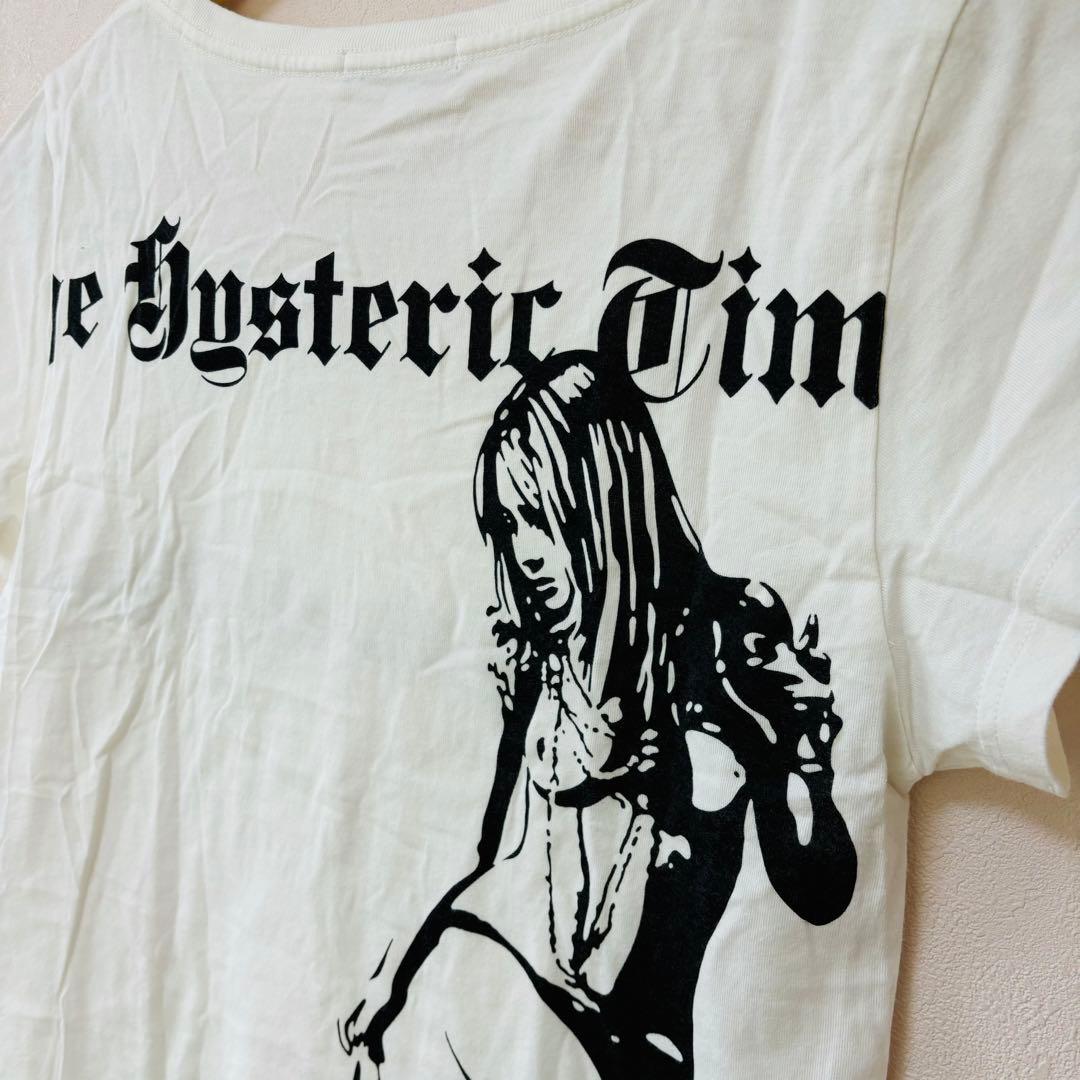【ヒステリックグラマー】綿100%半袖プリントTシャツF　白ホワイト　ヒスガール