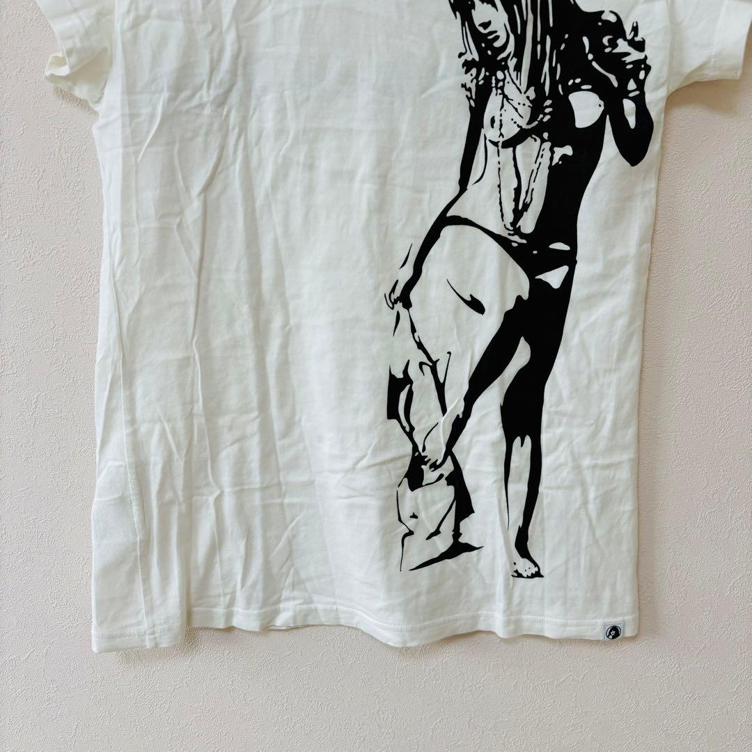 【ヒステリックグラマー】綿100%半袖プリントTシャツF　白ホワイト　ヒスガール