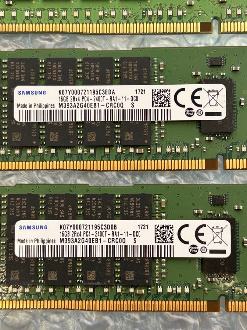 Samsung 16GB×4枚 DDR4-2400 ECC Registered