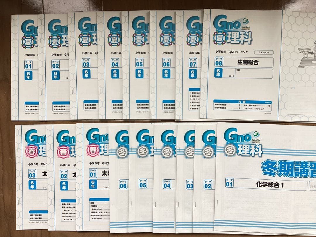 中学受験　グノーブル　6年理科フルセット