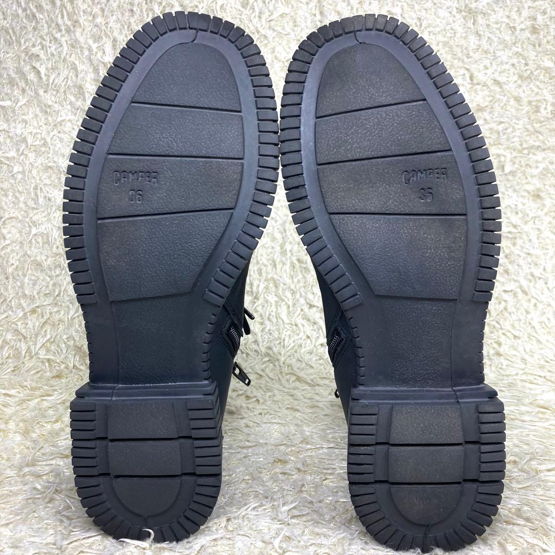 『極美品』CAMPER PIX アンクルブーツ レースアップブーツ サイドジップ