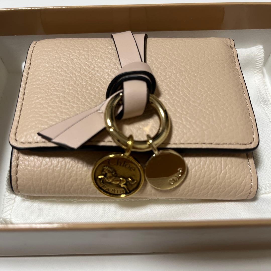 【新品未使用】Chloe クロエ ミニトリフォールドウォレット セメントピンク