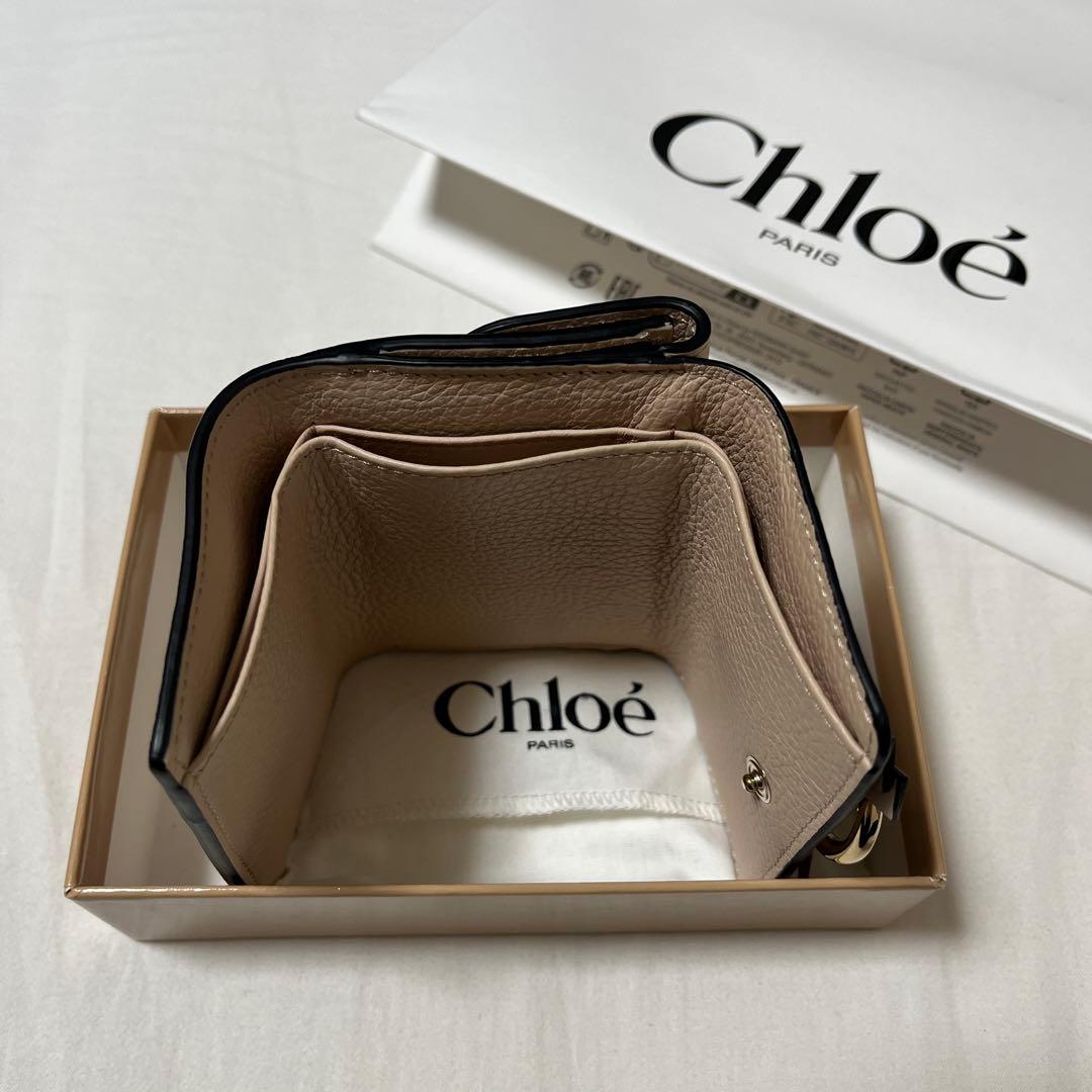 【新品未使用】Chloe クロエ ミニトリフォールドウォレット セメントピンク
