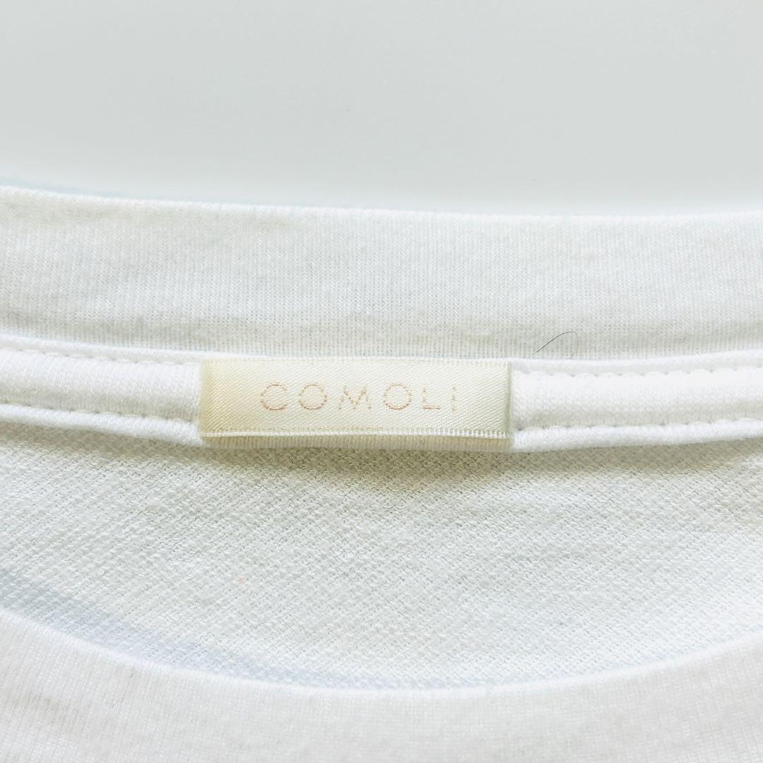 美品 COMOLI コモリ ノースリーブトップス コットン ホワイト フリー