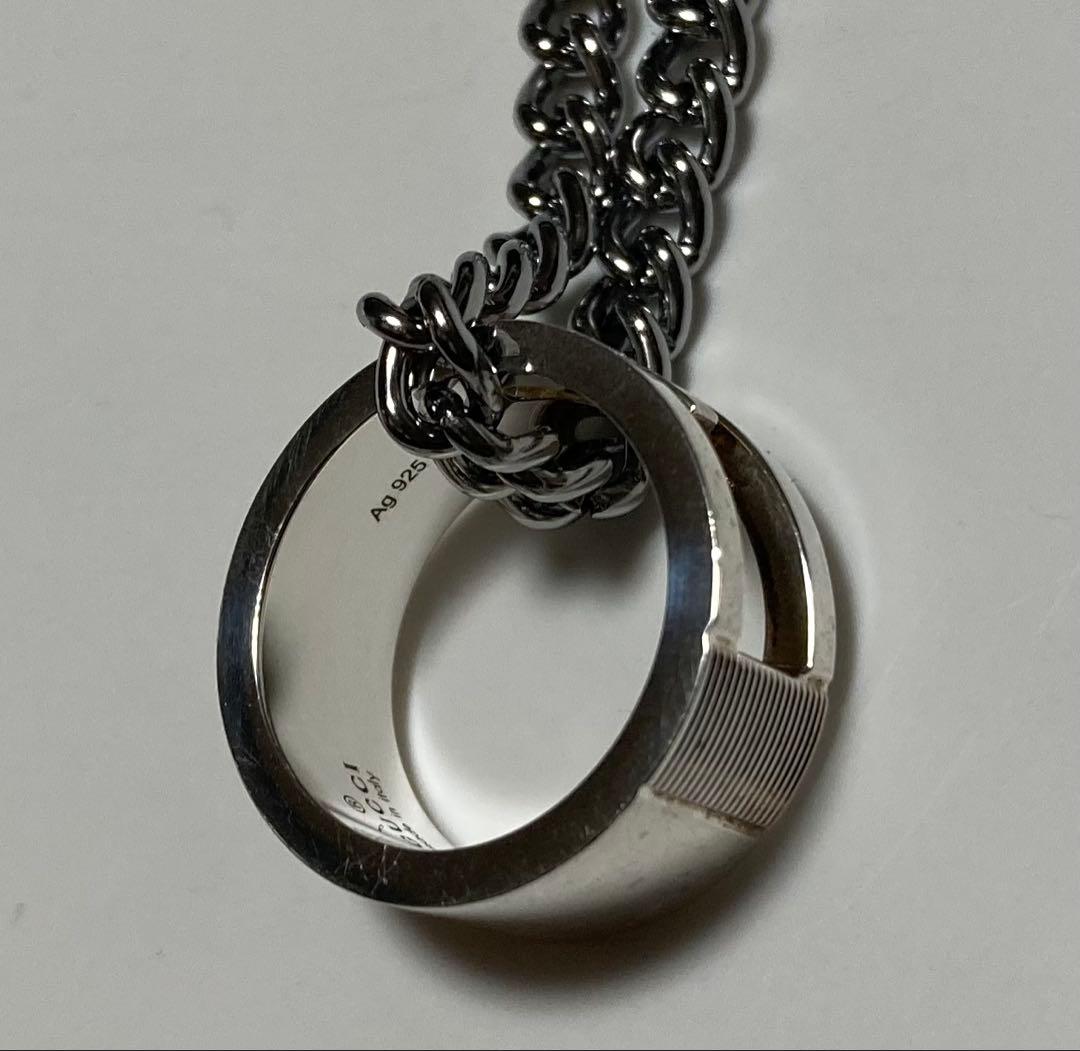【正規品】 GUCCI グッチ リングネックレス ペンダント 良品 925 箱