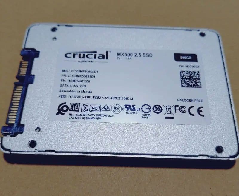 crucial MX500 500GB 2.5インチSSD 中古品