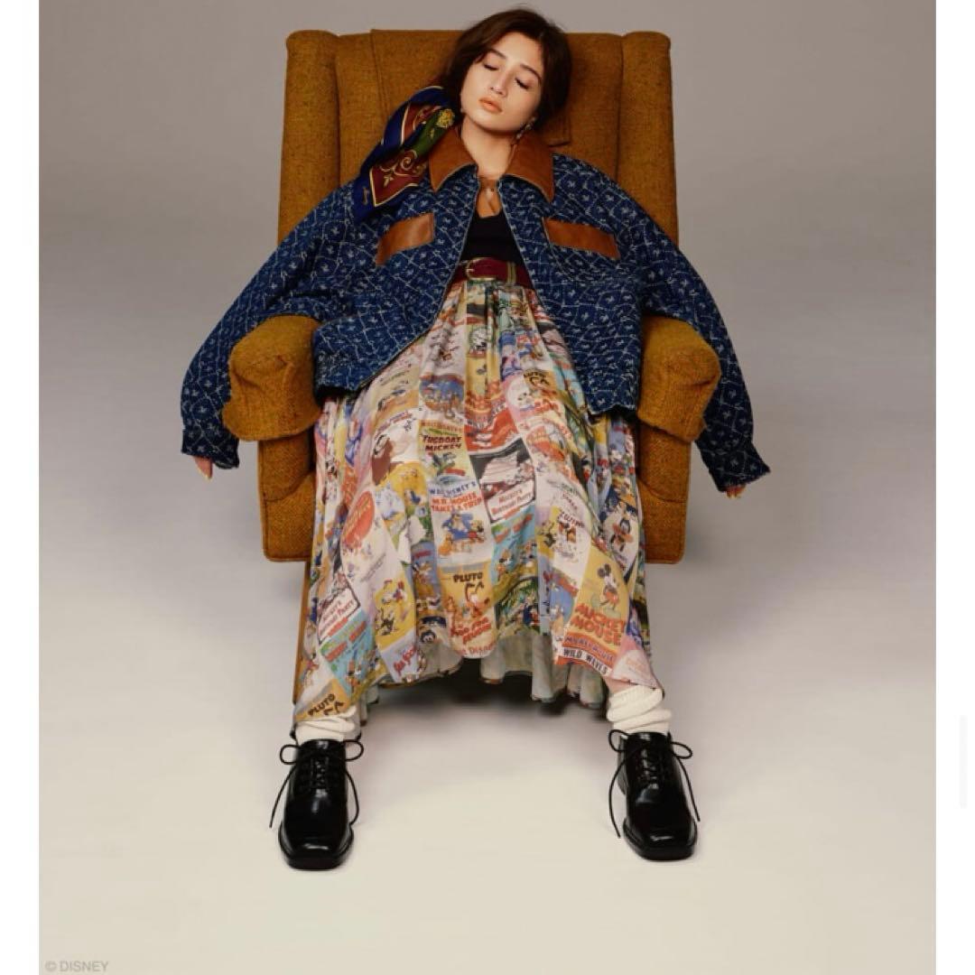 【レア】 MOUSSY × Disney 新品 L ロングスカート 受注生産商品