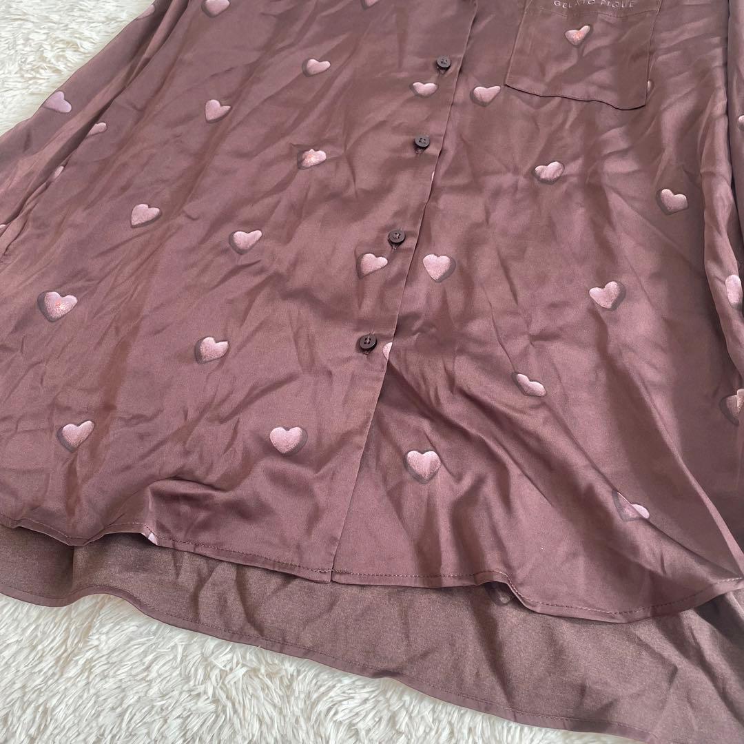 極美品　ジェラートピケ　ルームウェア　サテンシャツ　ショートパンツ　キャミソール