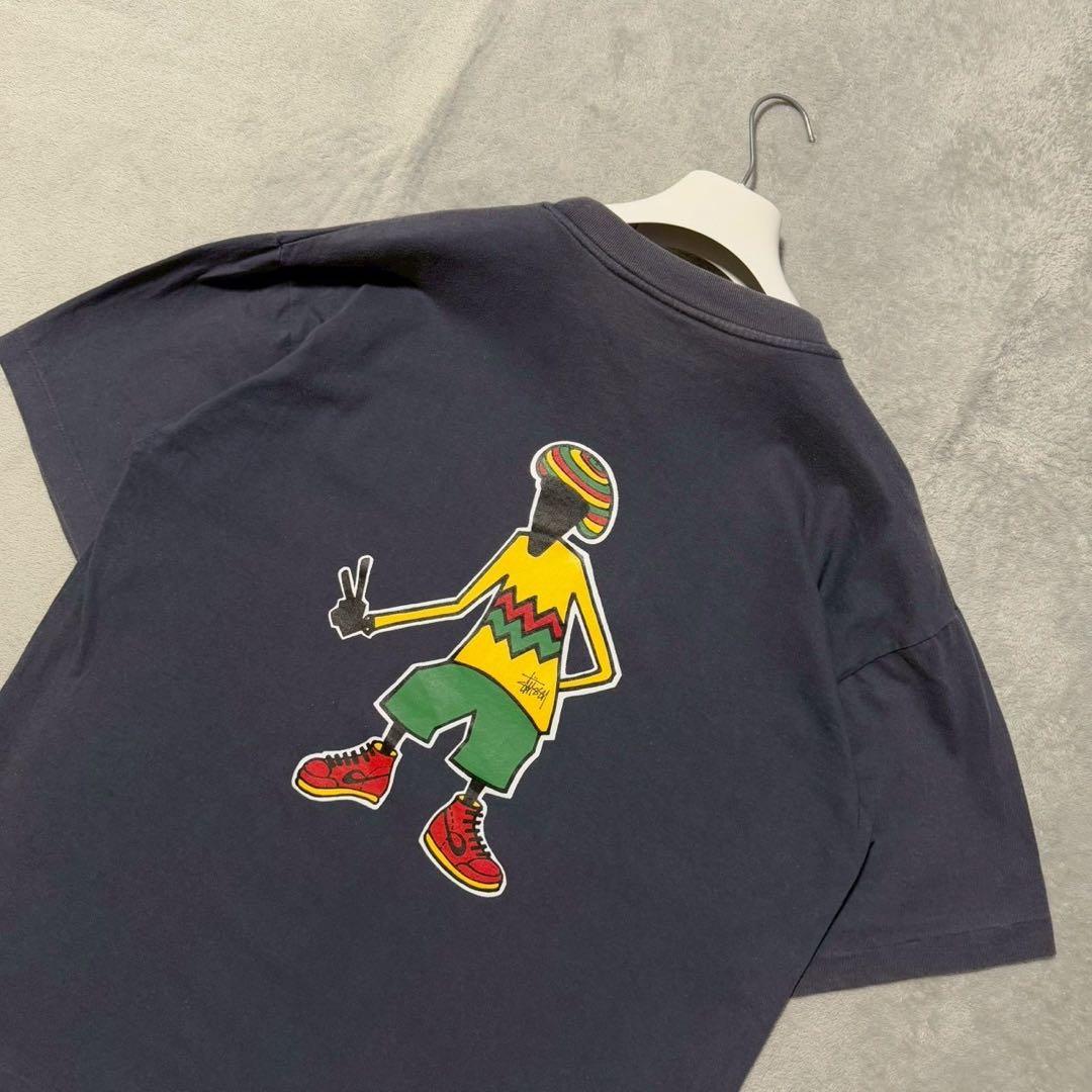90s old stussy ラスタ シャドーマン Tシャツ Lサイズ USA製