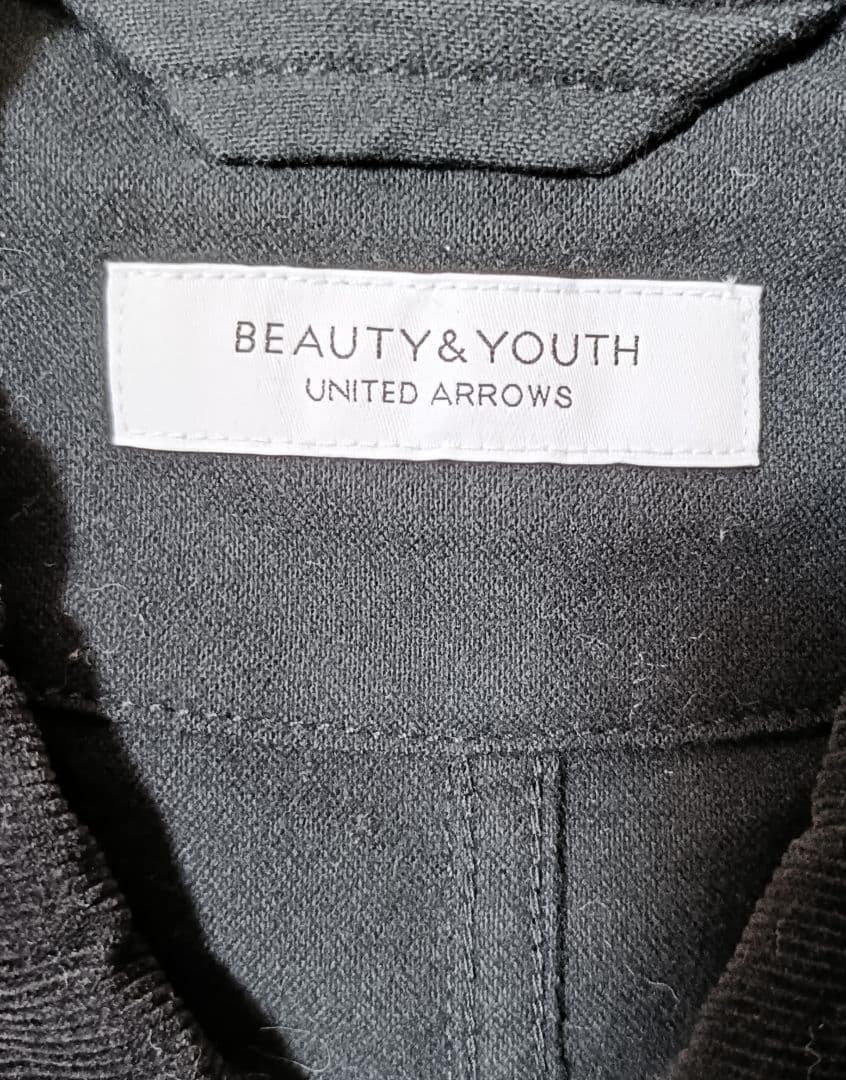 BEAUTY＆YOUTH コットン カバーオール ジャケット ブラック Мサイズ