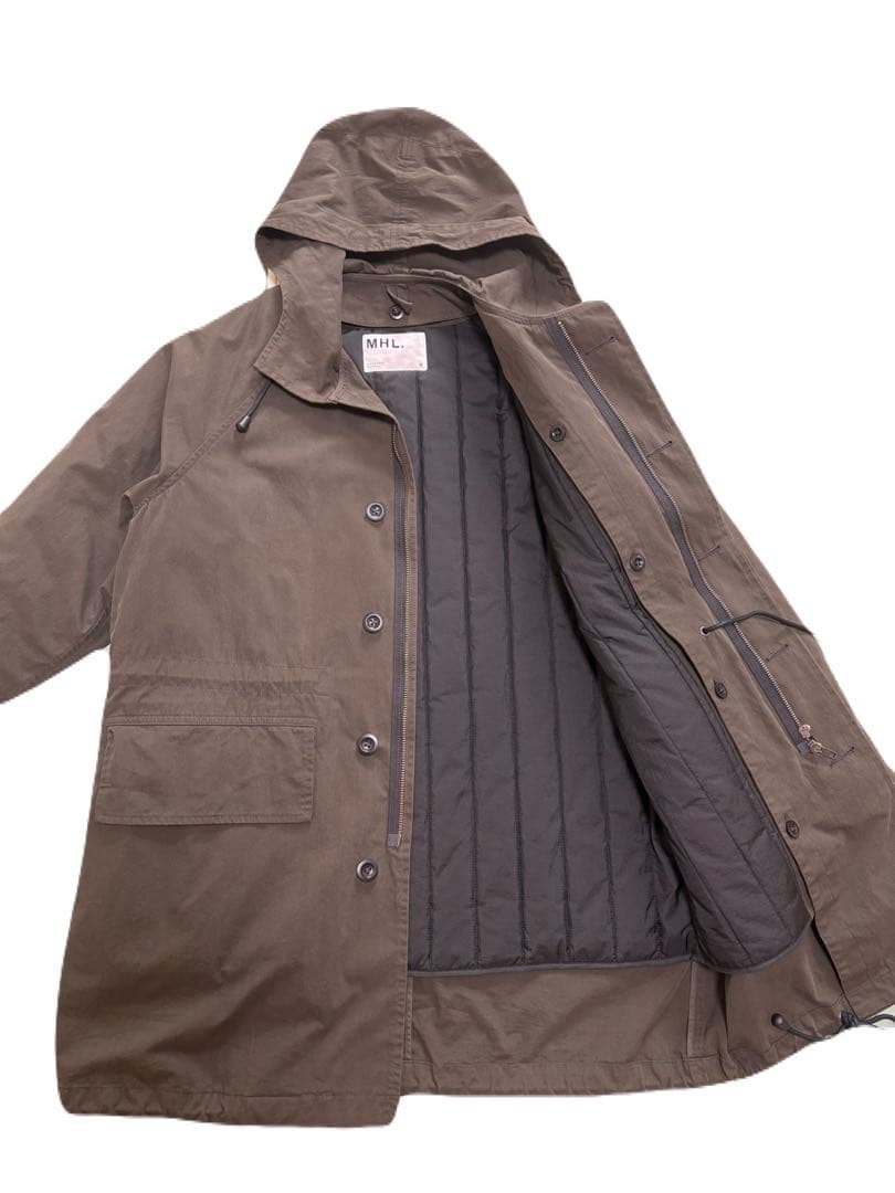 MHL. VINTAGE COTTON NYLON モッズコート　ライナー付き