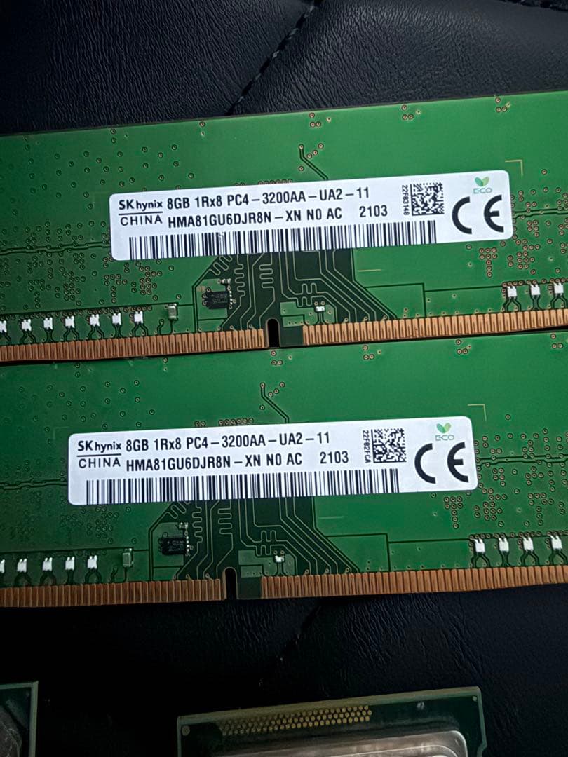 PCメモリー8GB2枚CPUおまけ付き