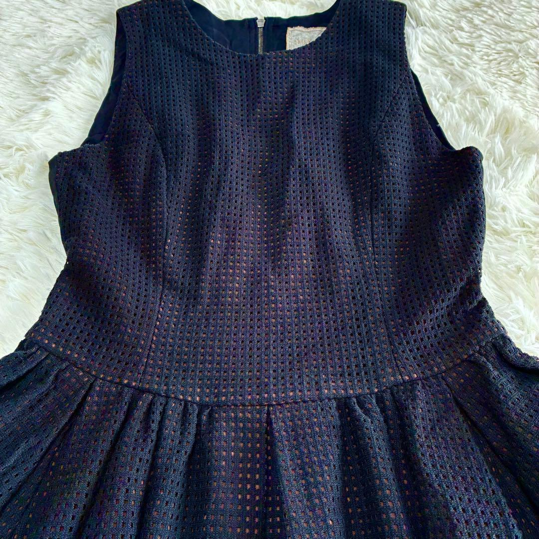 極美品✨️フォクシー フレアワンピース フレンチ ラッセルレース ブラック 40