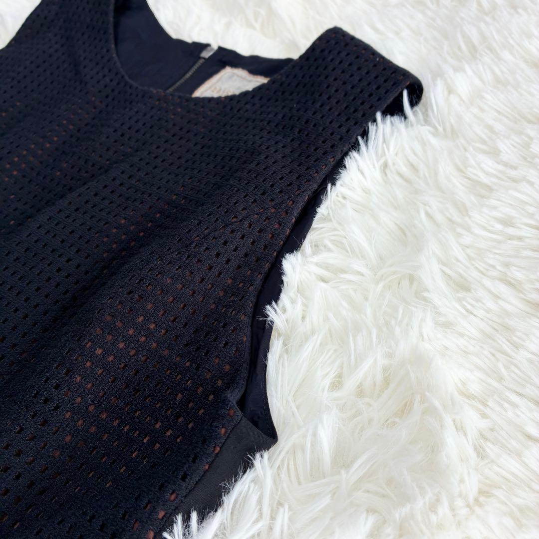 極美品✨️フォクシー フレアワンピース フレンチ ラッセルレース ブラック 40
