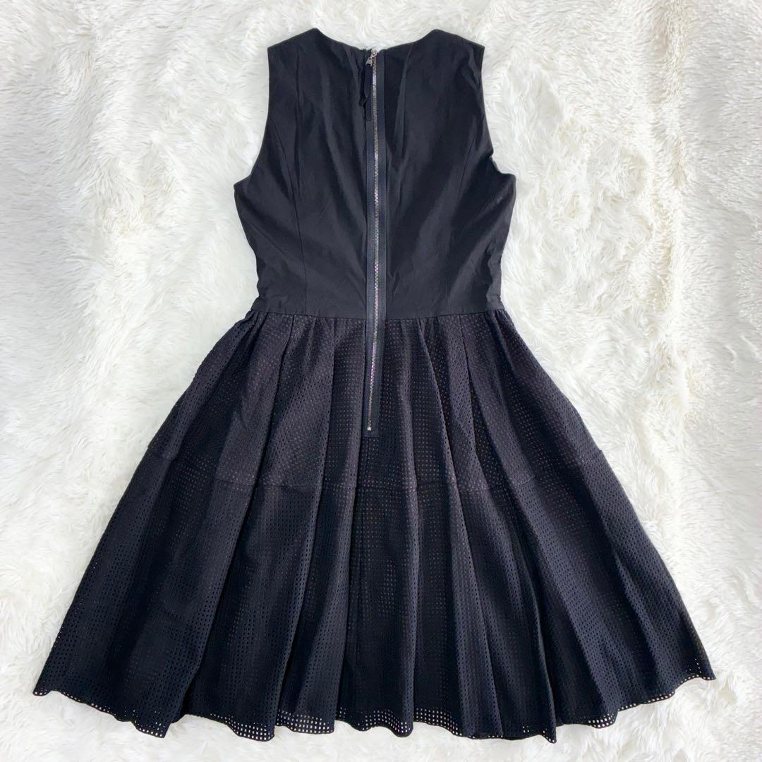 極美品✨️フォクシー フレアワンピース フレンチ ラッセルレース ブラック 40