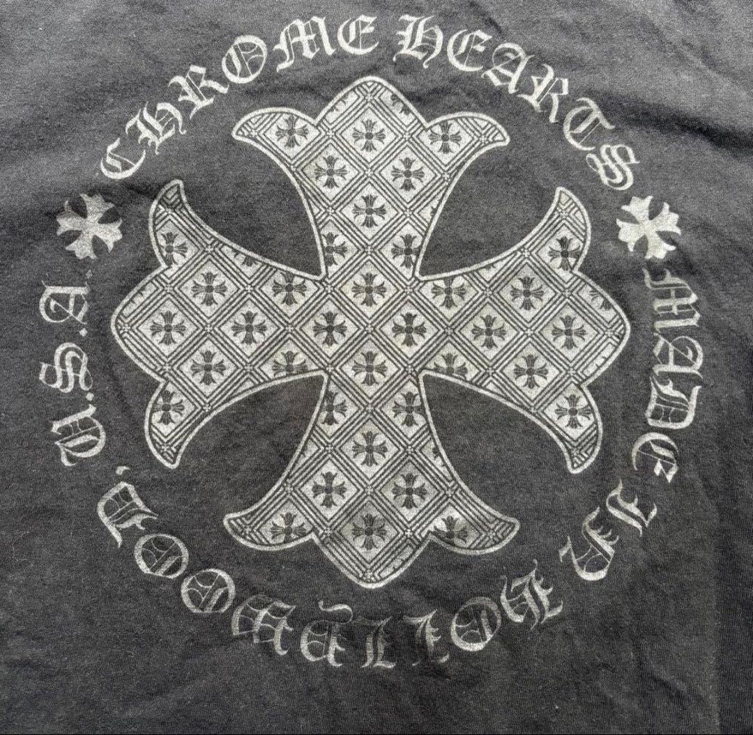 CHROME HEARTS ロンT ブラック サークルロゴ CHプラス TEE