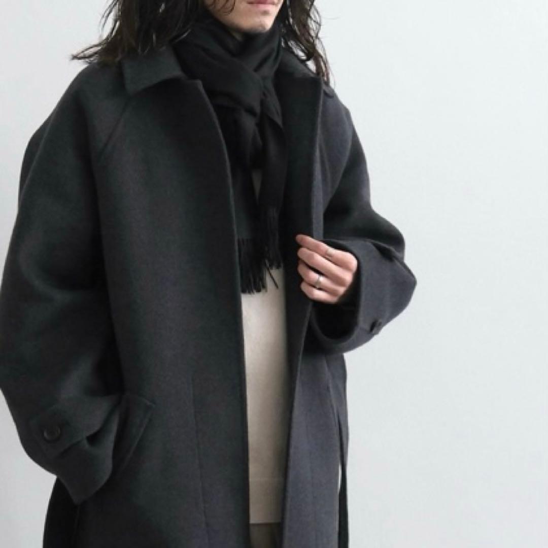 半額以下 美品 ATON BABY CASHMERE STOLE BLACK 黒