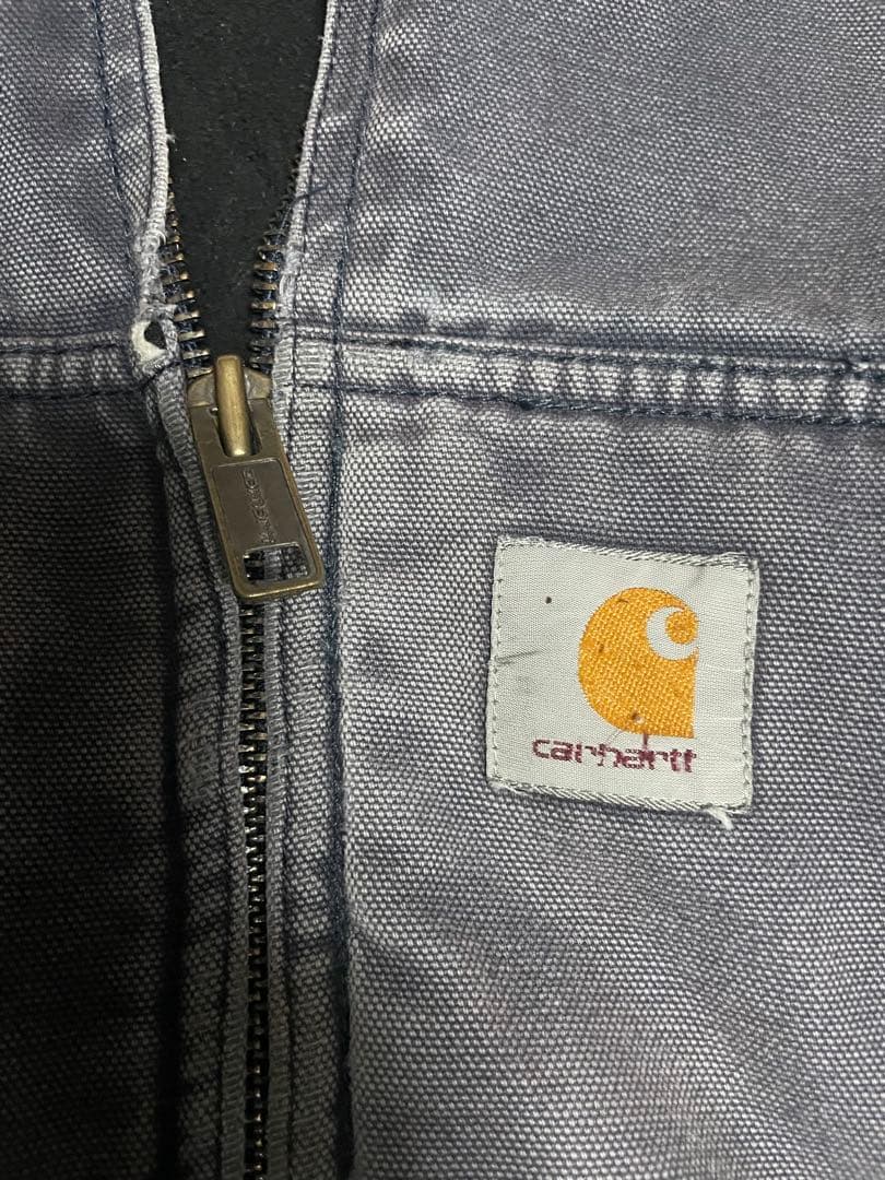 【襤褸】Carhartt アクティブジャケット　茄子紺 鬼フェード