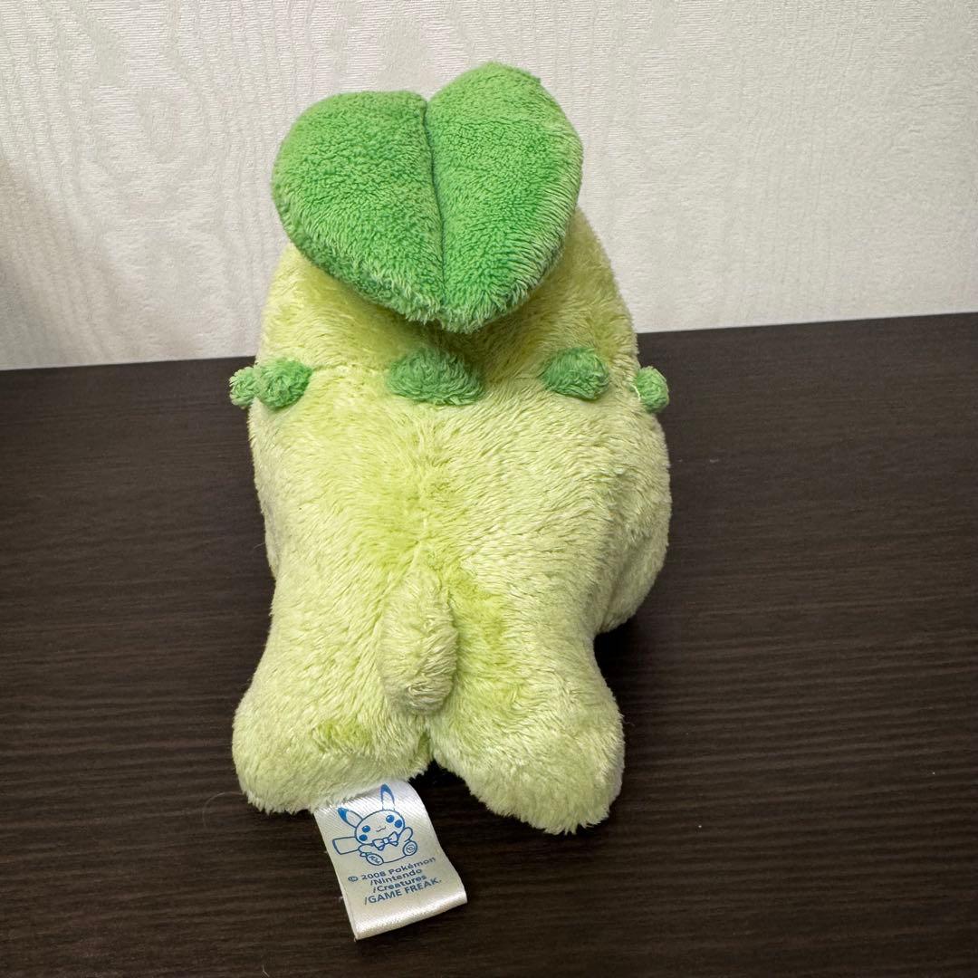 希少10th チコリータ　2008年　ポケモンセンター限定ぬいぐるみ　布タグ