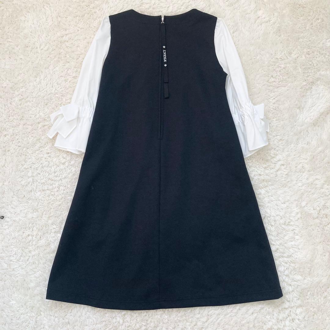 極美品✨エムズグレイシー ドッキングワンピース ロゴテープ 36 定価2.9万