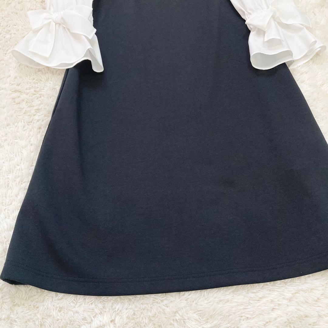 極美品✨エムズグレイシー ドッキングワンピース ロゴテープ 36 定価2.9万