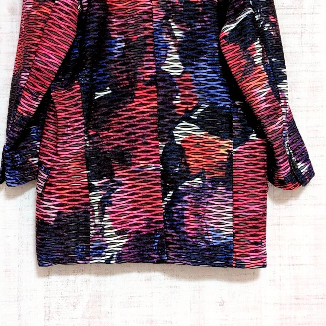 【極美品】トルネードマート 花魁プリント タックJQ ジャケット M ストレッチ