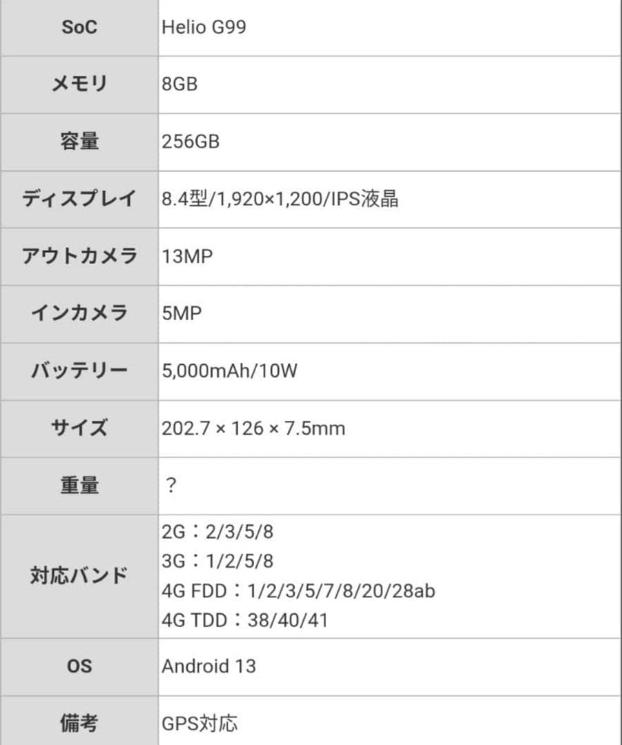 iPlay50 mini Pro 本体、ケースのみ