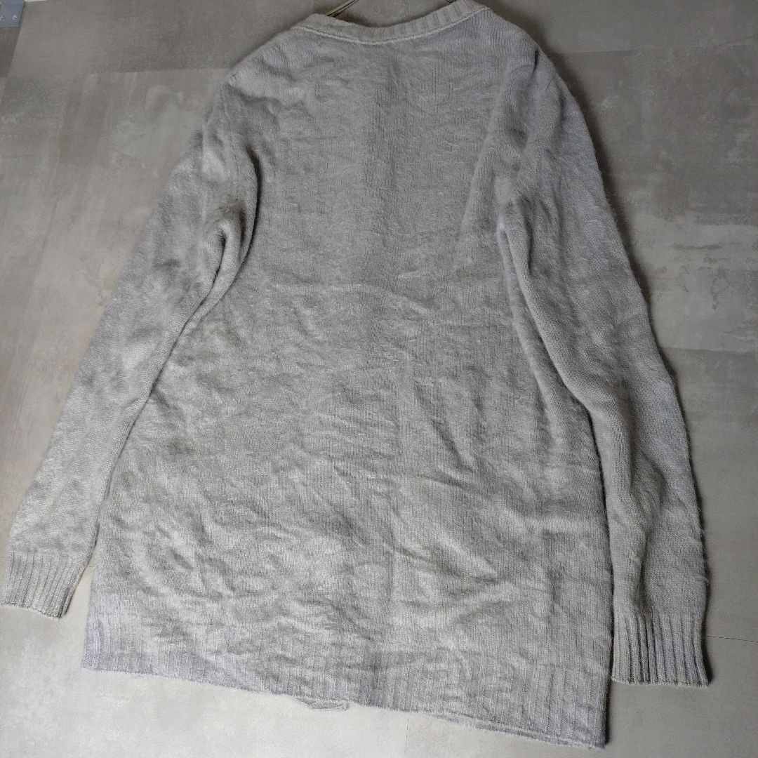 Drawerカシミヤ100%シャギー ロングニットカーディガン
