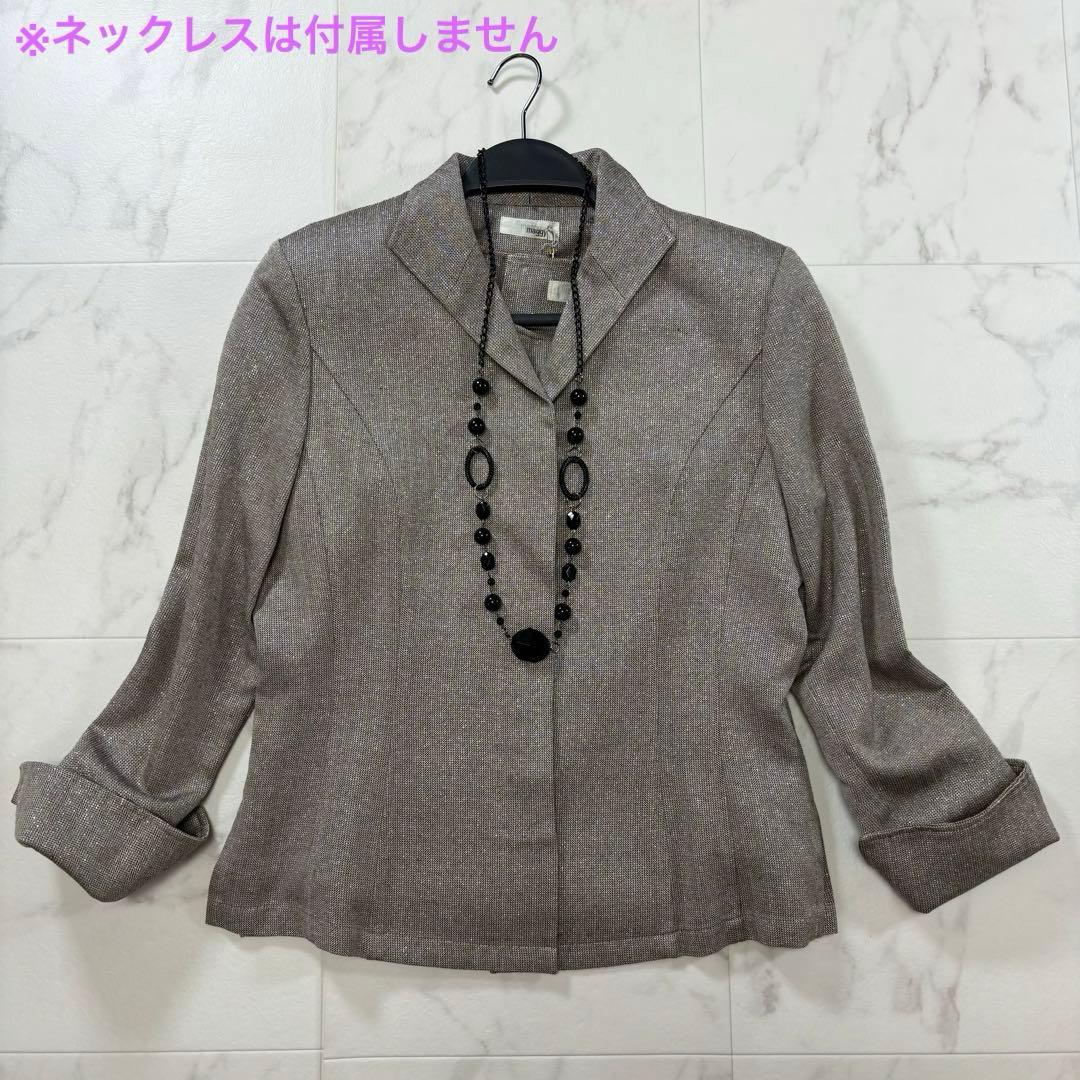 【未使用】銀座マギー maggy ジャケット＆ブラウス セットアップ ラメ M