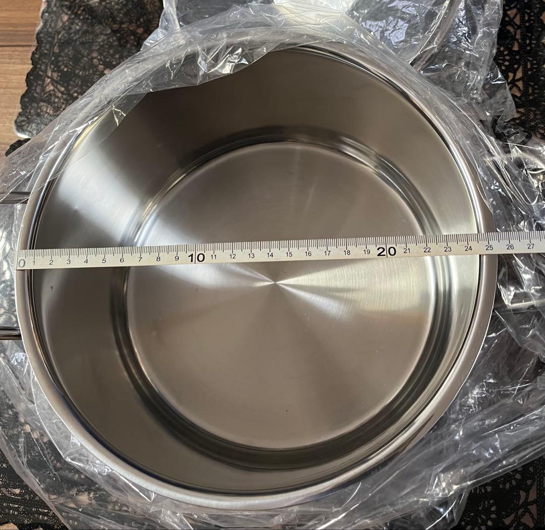 未使用☆WMF ヴェーエムエフ TRANSTHERM両手鍋 約25cm 蓋付き