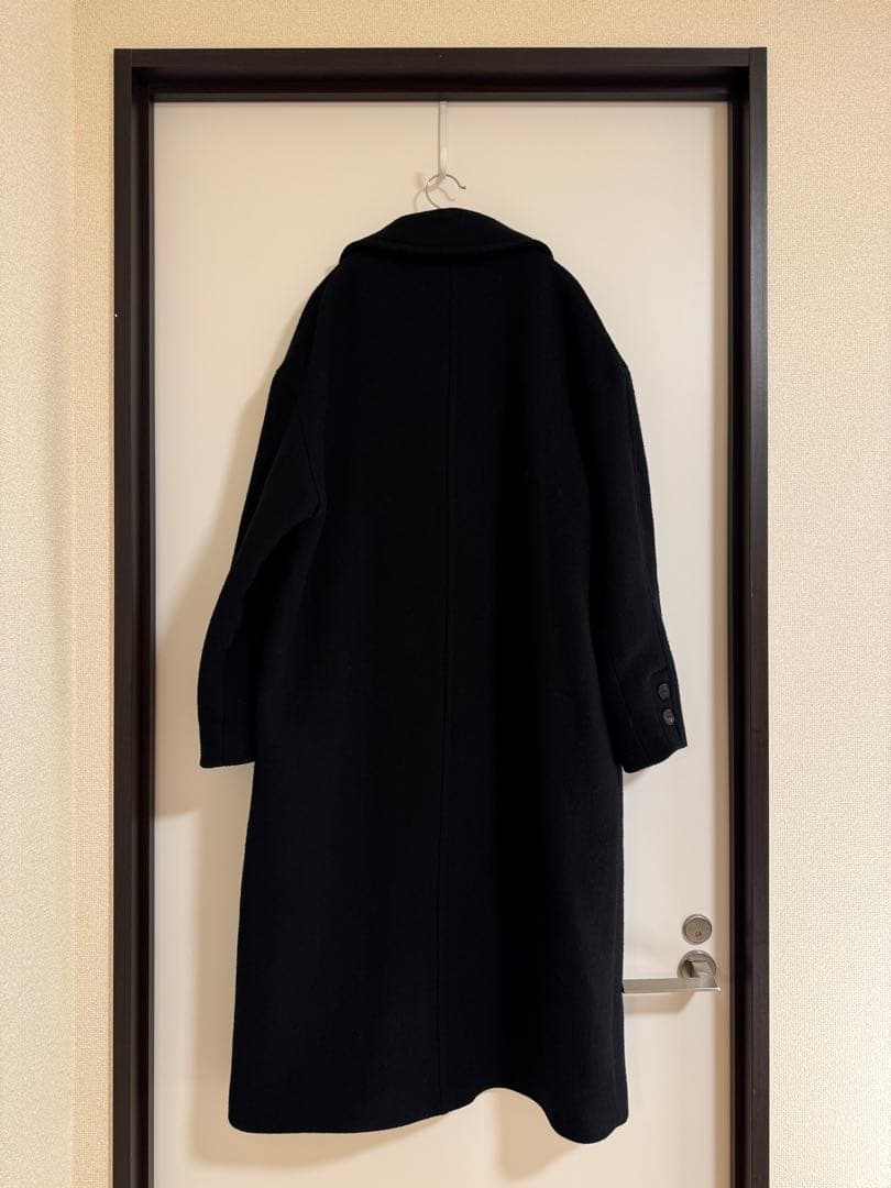[ZARA] ザラ　オーバーサイズロングウールコート　ブラック　M