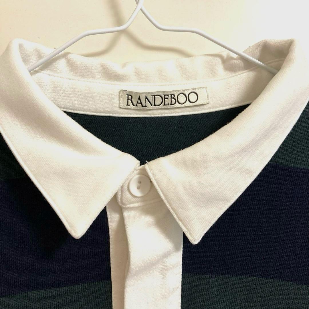 RANDEBOO ボーダー　ポロシャツ　ラガー　エンブレム