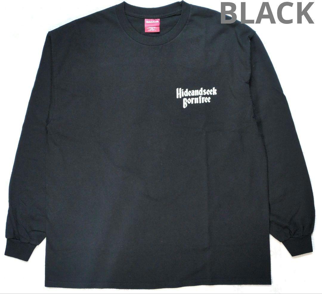↓HS L/S BLACK XL 未使用 ハイド&シーク Tシャツ