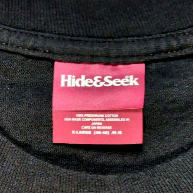 ↓HS L/S BLACK XL 未使用 ハイド&シーク Tシャツ