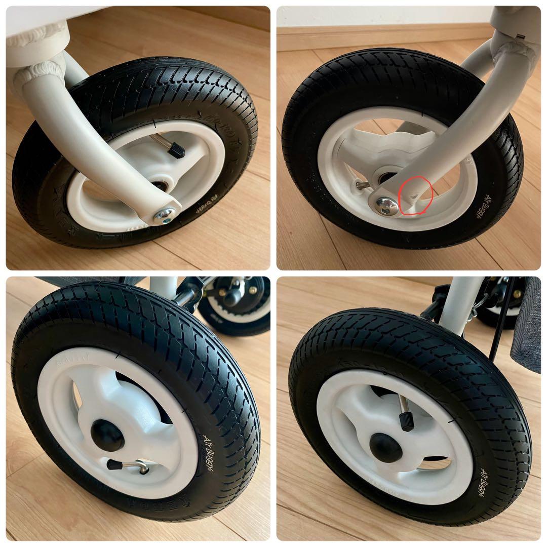 【極美品】エアバギー ホワイト AIRBUGGY フレームのみ　ペットカートにも