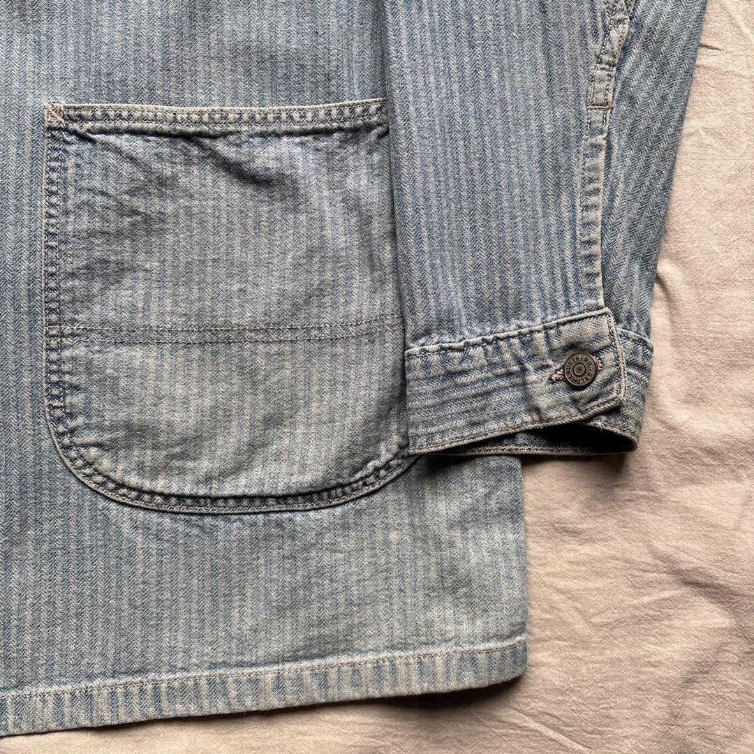 【90s】USA製 三つ星タグ RRL カバーオール ヘリンボーン ストライプ