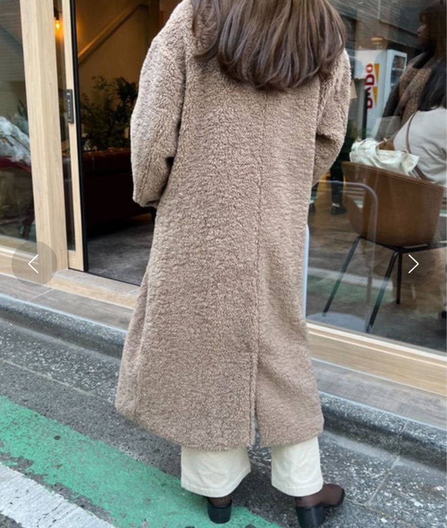 Olu. オルドット　テディロングボアコート　ブラウン　ロングコート　アウター