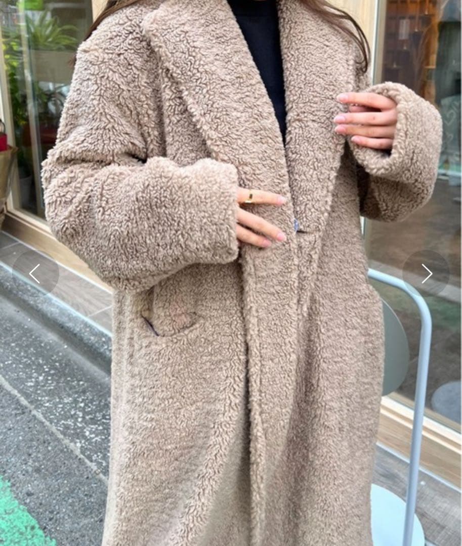 Olu. オルドット　テディロングボアコート　ブラウン　ロングコート　アウター