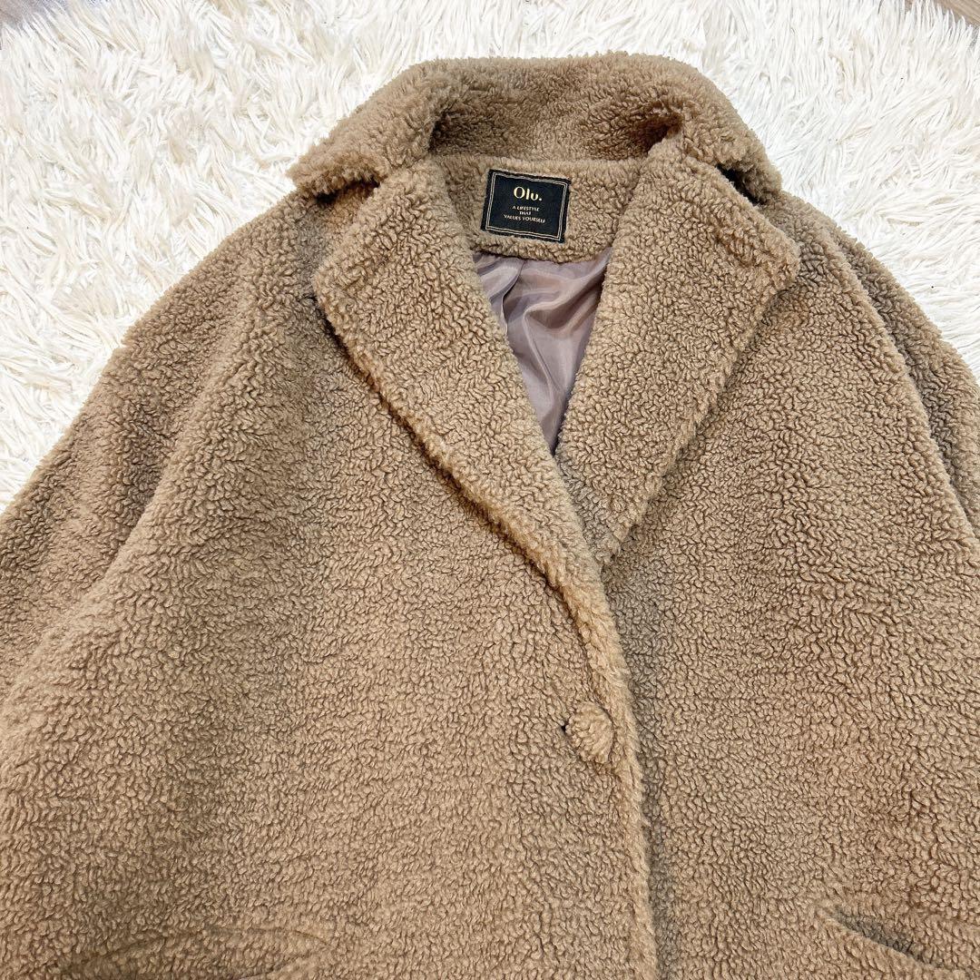 Olu. オルドット　テディロングボアコート　ブラウン　ロングコート　アウター