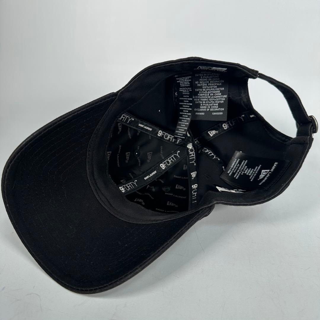 SAINT LAURENT NEWERA YSL キャップ 帽子 フェード 黒